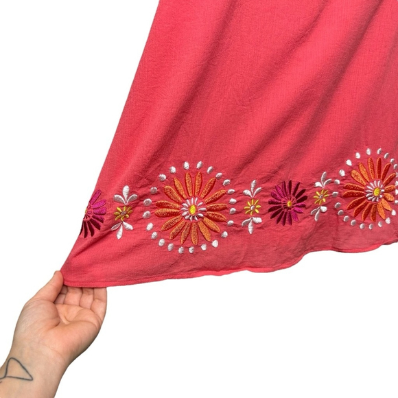 Lilly Pulitzer Women’s Coral Embroidered Floral Halter Cotton Sundress Size 6 - Picture 11 of 13